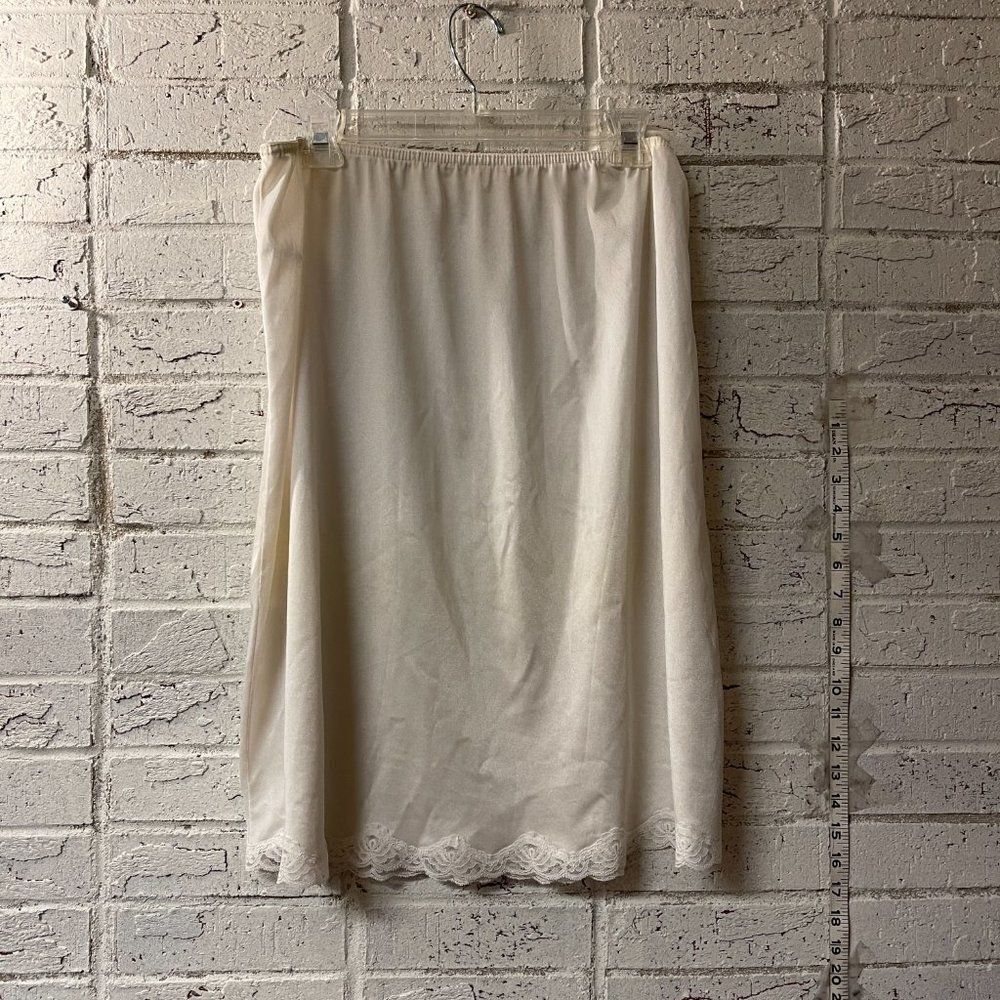 Vintage Union Made Fortune Full Figure Half Lace Slip Plus Size Curvy 4X